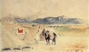 Eugene Delacroix Encampment in Morocco between Tangiers and Meknes oil on canvas